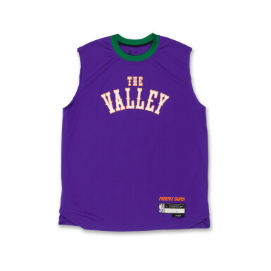View full screen - View 1 of Lot 219. Tyus Jones Phoenix Suns 2024-2025 Game Worn City Edition Warmup Set.