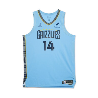 View full screen - View 1 of Lot 145. Zach Edey Memphis Grizzlies 2024-2025 Game Worn Statement Edition Jersey | Double-Double | 8th Career Game.