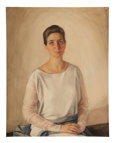 View full screen - View 1 of Lot 179. Portrait of Ethel Hallock du Pont (1876-1951).