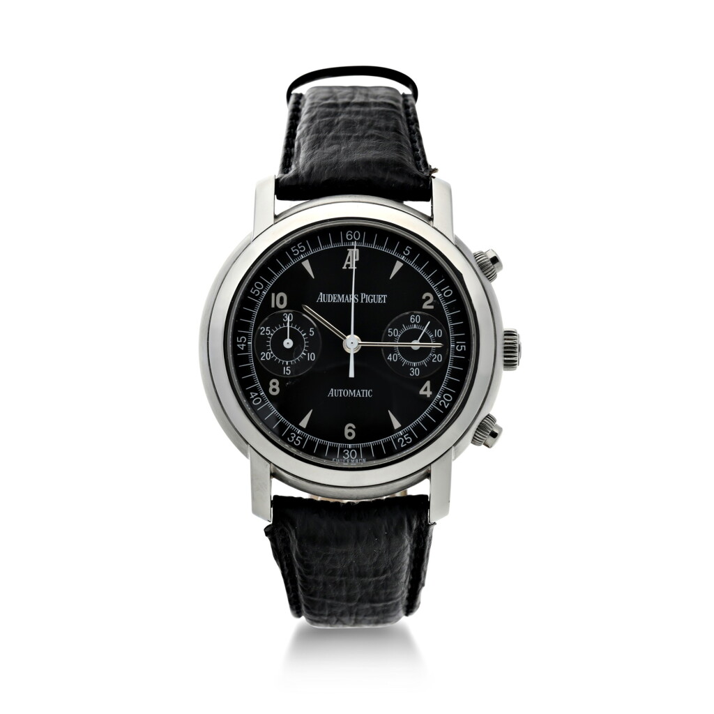 View full screen - View 1 of Lot 125. AUDEMARS PIGUET | REFERENCE 25859ST.OO.D001CR.02 JULES AUDEMARS A STAINLESS STEEL AUTOMATIC CHRONOGRAPH WRISTWATCH, CIRCA 2009.