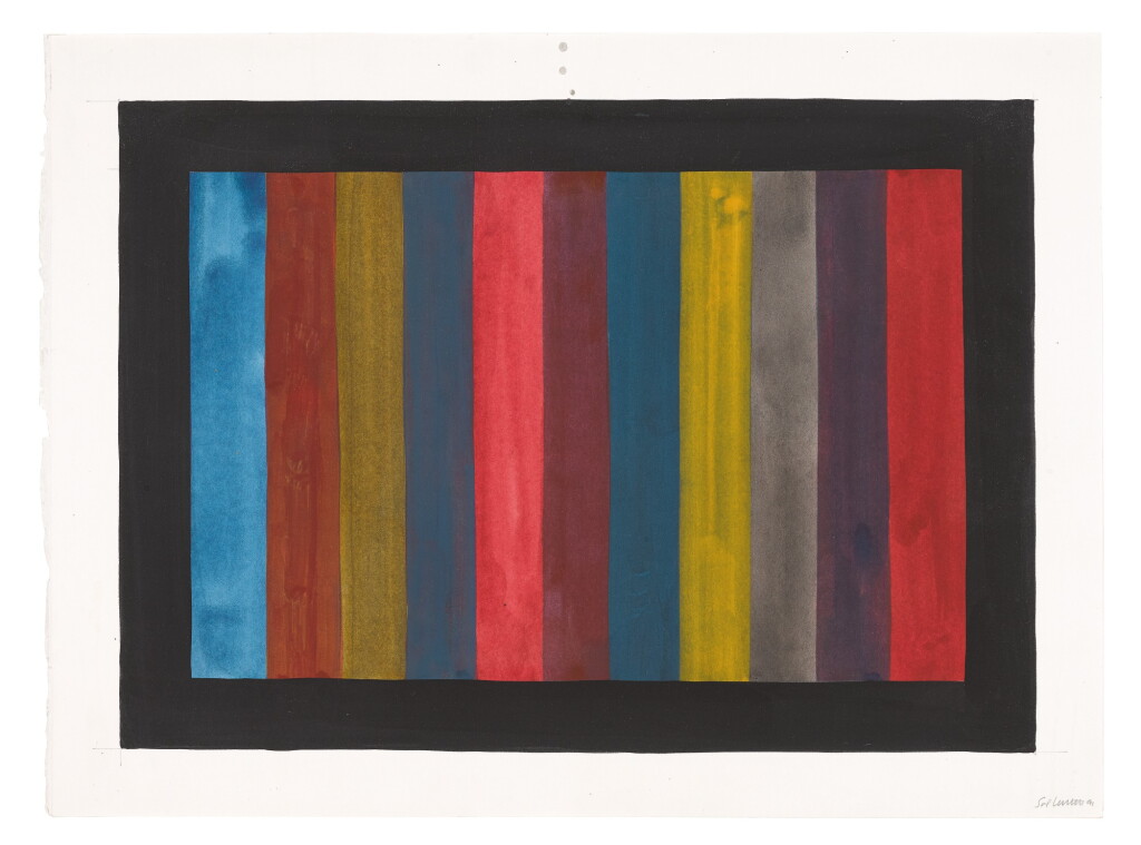 View full screen - View 1 of Lot 10. SOL LEWITT | VERTICAL BANDS.