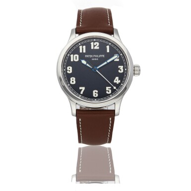 View full screen - View 1 of Lot 311. PATEK PHILIPPE | PILOT CALATRAVA LE NEW YORK REF 5522A, A LIMITED EDITION STAINLESS STEEL AUTOMATIC CENTER SECONDS WRISTWATCH MADE FOR THE US MARKET CIRCA 2018.