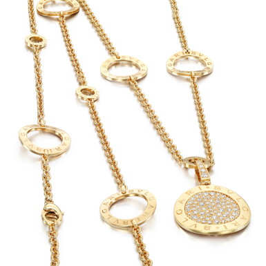 View full screen - View 1 of Lot 61. Diamond necklace, 'Bulgari-Bulgari'.