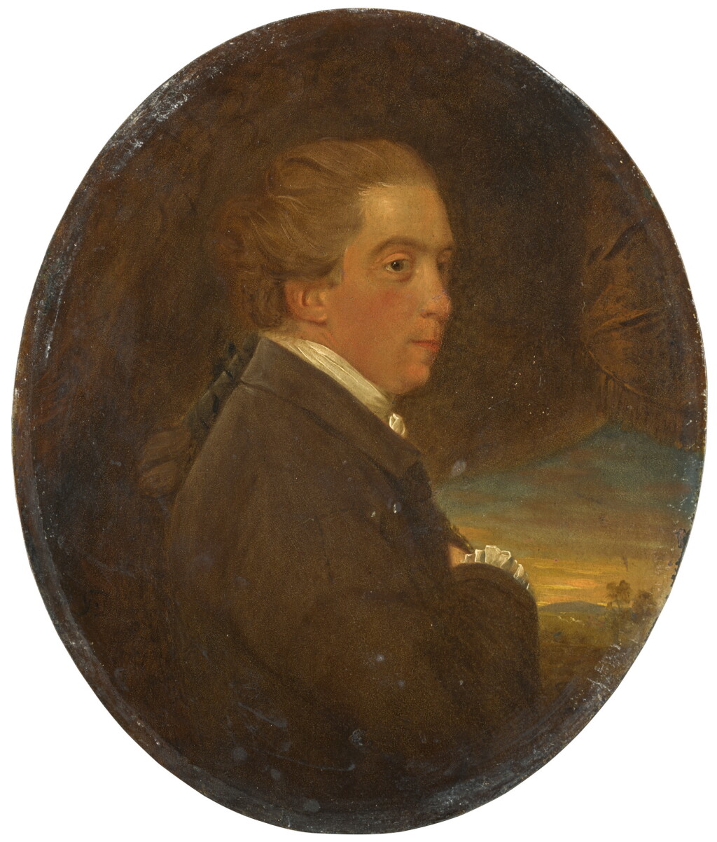 View full screen - View 1 of Lot 54. JOHN DOWNMAN, A.R.A. | "Portrait of Edmund Burke (1729/30–97); Portrait of Richard Brinsley Sheridan (1751–1816)".