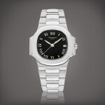 Nautilus, Reference 3800 | A stainless steel bracelet watch with date and Roman dial, Circa 2000 | 百達翡麗 | Nautilus 型號3800 | 精鋼鏈帶腕錶,備羅馬數字錶盤,約2000年製