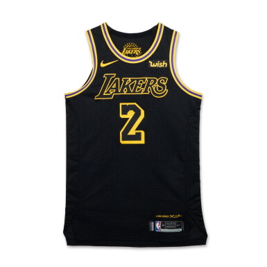 View full screen - View 1 of Lot 13. Lonzo Ball Los Angeles Lakers 2017-2018 Game Worn Jersey.
