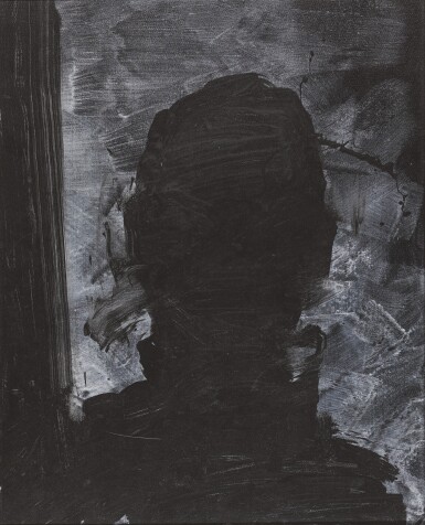 View full screen - View 1 of Lot 12. RICHARD HAMBLETON | SHADOW HEAD WITH GREY BACKGROUND.