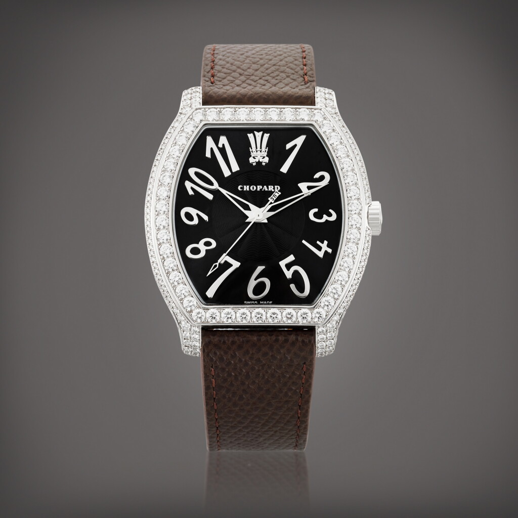 View full screen - View 1 of Lot 8812. The Prince's Foundation, Reference 17/3508 | A limited edition white gold and diamond-set wristwatch, Circa 2000 | 蕭邦 | The Prince's Foundation 型號17/3508 | 限量版白金鑲鑽石腕錶,約2000年製.