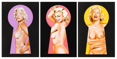 View full screen - View 1 of Lot 8. MEL RAMOS | PEEK-A-BOO MARILYN 1-3 (THREE WORKS).