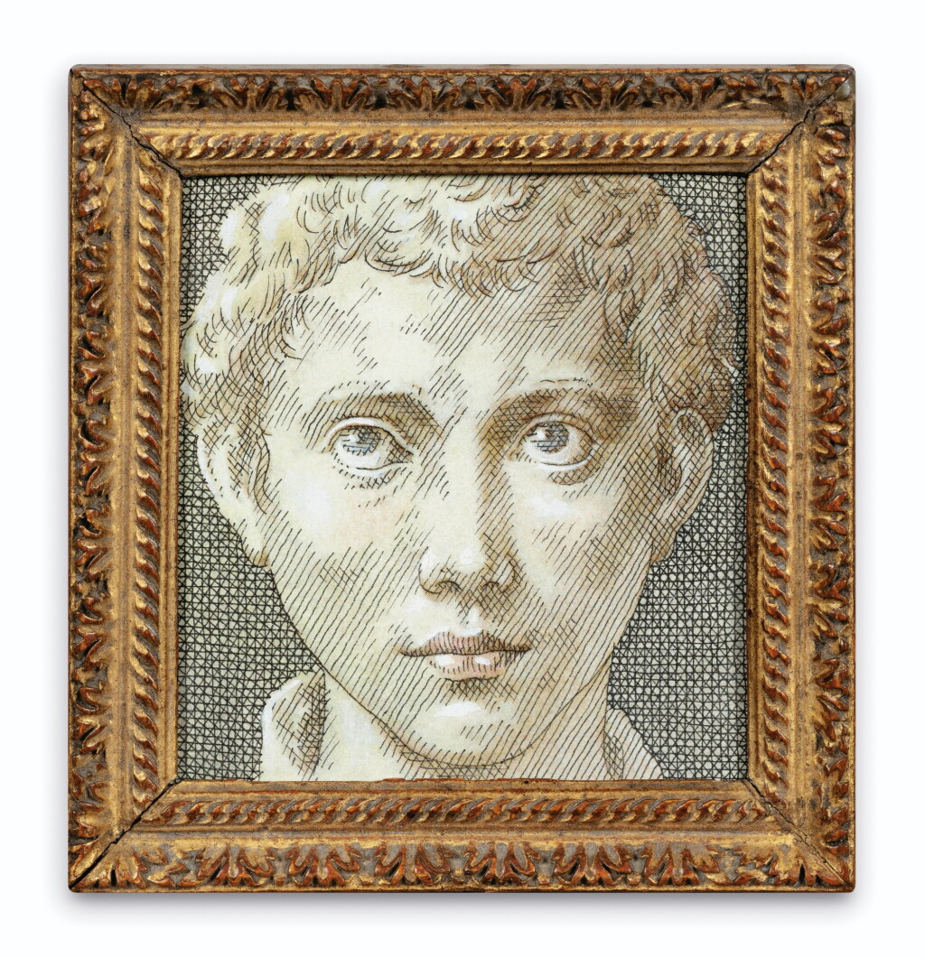 View full screen - View 1 of Lot 119. Tête de jeune homme, d’après Parmigianino.