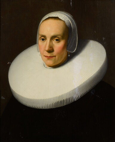View full screen - View 1 of Lot 261. Portrait of a woman with white ruff, bust-length.
