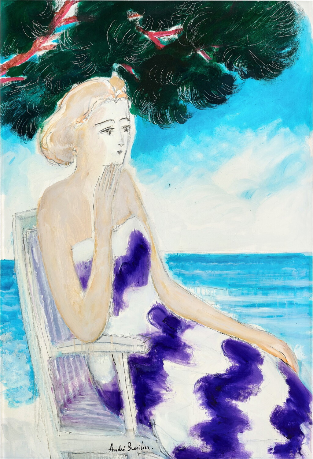 View full screen - View 1 of Lot 712. André Brasilier 安德烈・布拉吉利 | Figure sous les pins 松下美人.