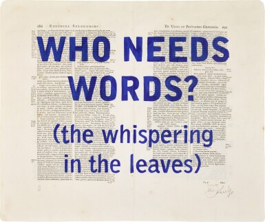 View full screen - View 1 of Lot 91. Who Needs Words? (the whispering in the leaves).