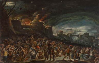View full screen - View 1 of Lot 121. The burning of Troy.