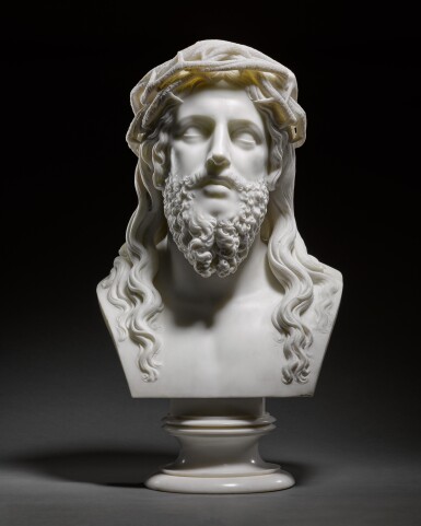 View full screen - View 1 of Lot 259. Bust of Christ with the Crown of Thorns.