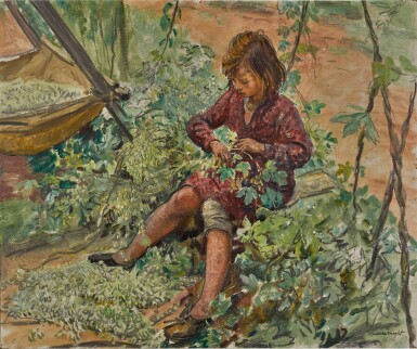 View full screen - View 1 of Lot 52. Among the Hop Vines.