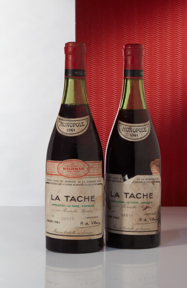 View full screen - View 1 of Lot 91. La Tâche 1961 Domaine de la Romanée-Conti (3 BT) .