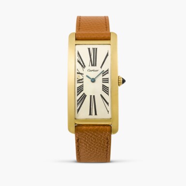 View full screen - View 1 of Lot 6. Tank Cintrée | A yellow gold wristwatch | Circa 1929.