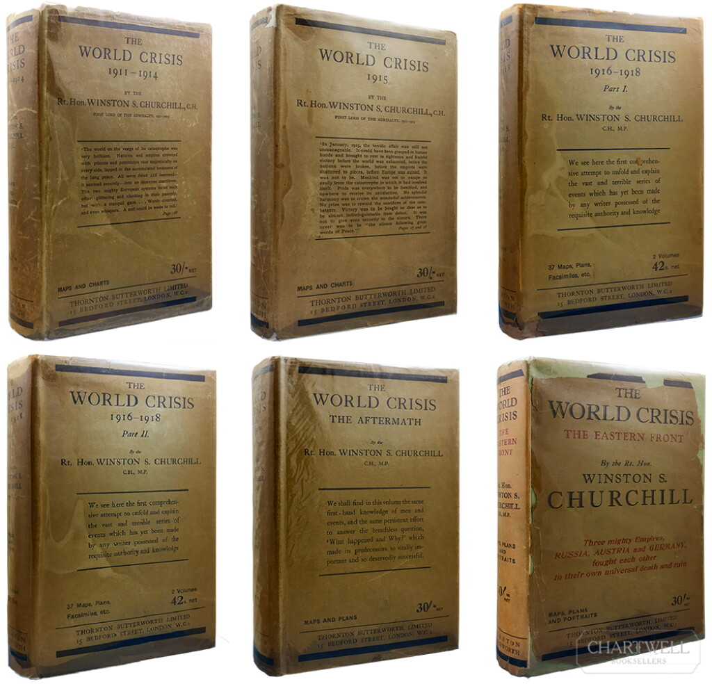 View full screen - View 1 of Lot 30. Winston S. Churchill | The World Crisis. London: Thornton Butterworth Ltd., 1923-1931.