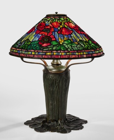 View full screen - View 1 of Lot 438. TIFFANY STUDIOS | "POPPY" TABLE LAMP.