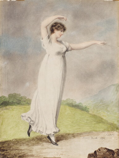 View full screen - View 1 of Lot 183. Portrait of a lady dancing.