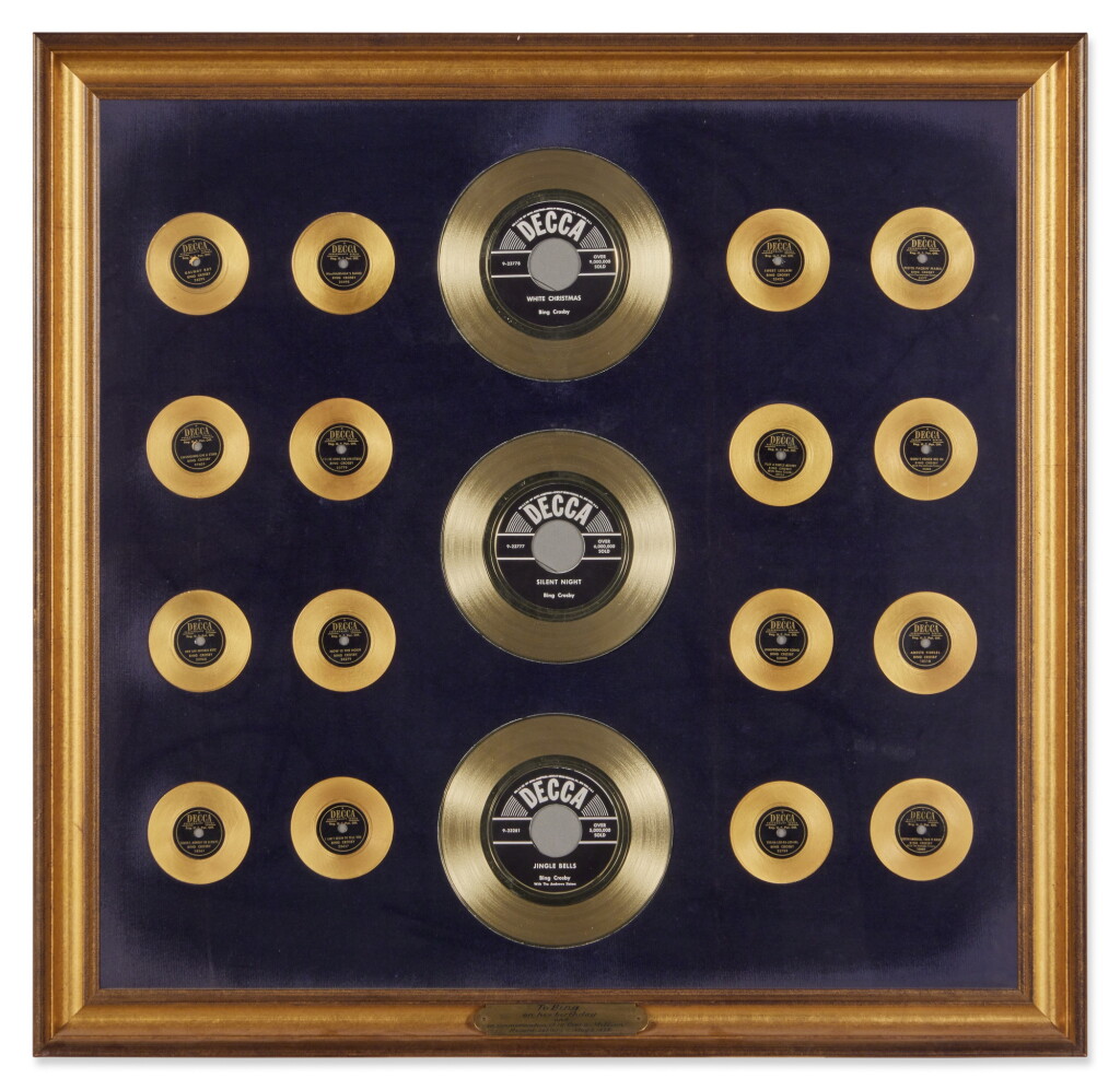 View full screen - View 1 of Lot 181. Bing Crosby | Gold Record Award Display ca. 1954.