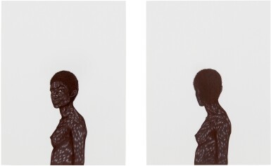 View full screen - View 1 of Lot 202. TOYIN OJIH ODUTOLA | UNTITLED (DIPTYCH).