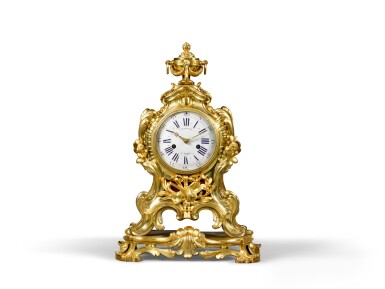 View full screen - View 1 of Lot 142. A Louis XV gilt-bronze mantel clock, Lepaute, Paris, circa 1770, the case by Robert Osmond, circa 1770.