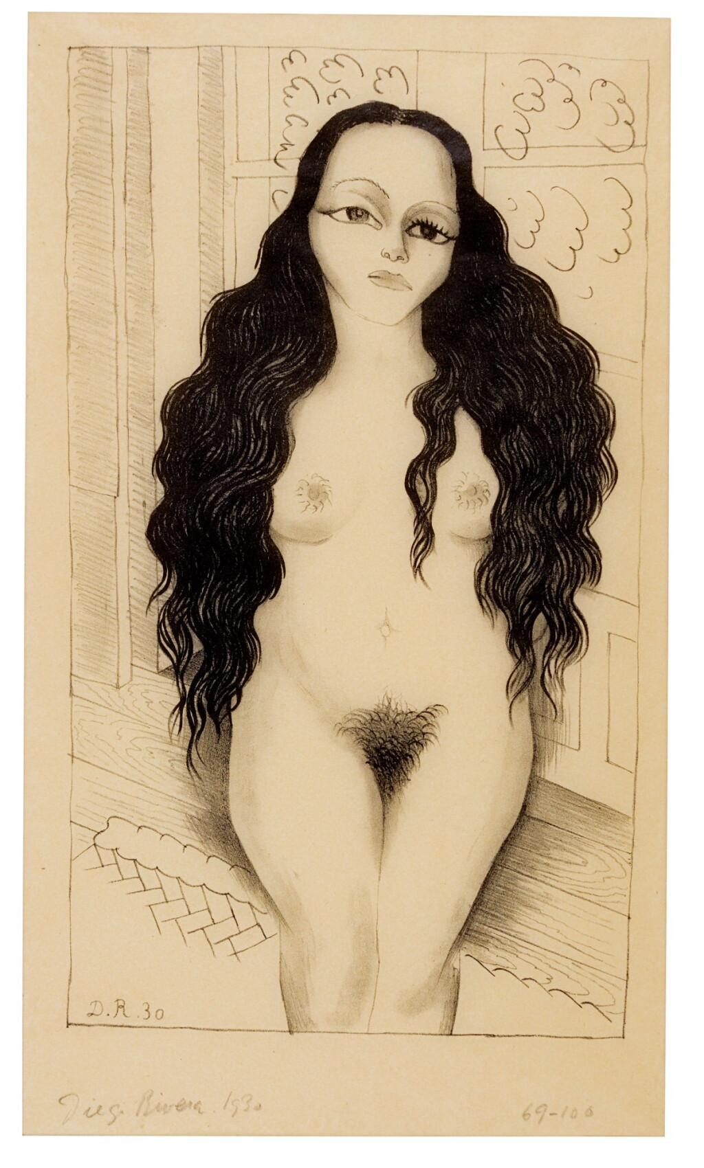 View full screen - View 1 of Lot 31. DIEGO RIVERA | NUDE WITH LONG HAIR (DOLORES OLMEDO).