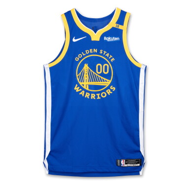 View full screen - View 1 of Lot 64. Jonathan Kuminga Golden State Warriors 2024-2025 Kia NBA Tip-Off Game Worn Icon Edition Jersey.