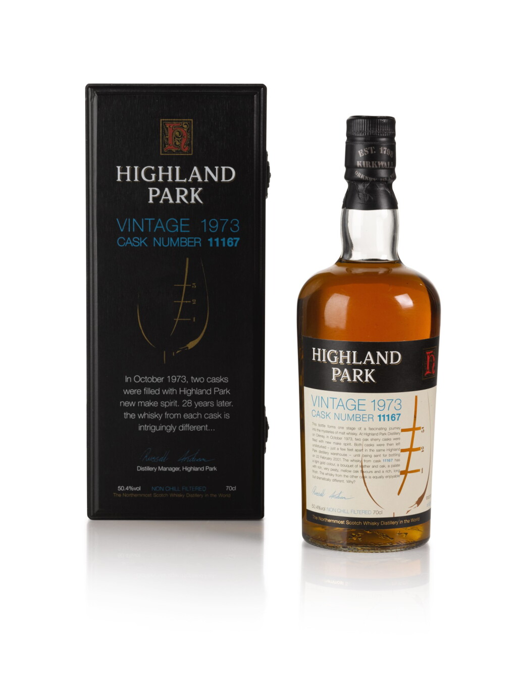 View full screen - View 1 of Lot 211. Highland Park 1973 Vintage 50.4 abv 1973 .