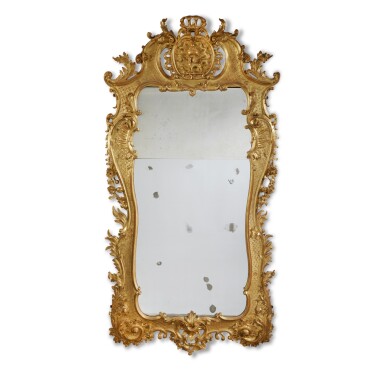View full screen - View 1 of Lot 19. A George II Giltwood Mirror, Circa 1750.