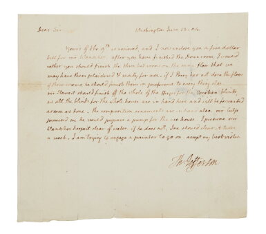 View full screen - View 1 of Lot 1059. Jefferson, Thomas | Supervising the supervisor at Monticello.