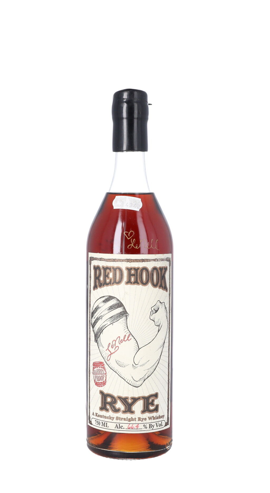 View full screen - View 1 of Lot 541. LeNell Red Hook Rye 24 Year Old Barrell #2 66.4 abv NV (1 BT75).