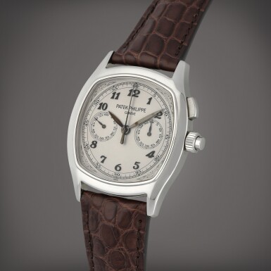 View full screen - View 1 of Lot 19. Reference 5950 | A stainless steel single button split seconds chronograph wristwatch | Circa 2014.