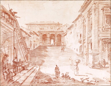 View full screen - View 1 of Lot 115. The Capitoline, Rome: the steps leading to the Vignola portico.