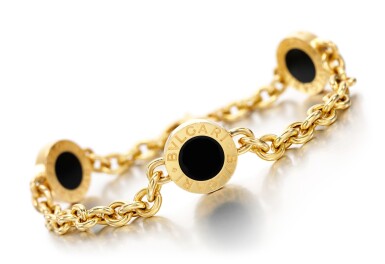 View full screen - View 1 of Lot 89. ONYX BRACELET, 'BVLGARI BVLAGRI', BULGARI.