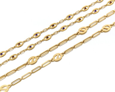 View full screen - View 1 of Lot 125. Two longchain (Due lunghe collane).