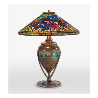 View full screen - View 1 of Lot 8. TIFFANY STUDIOS | "CLEMATIS" TABLE LAMP.
