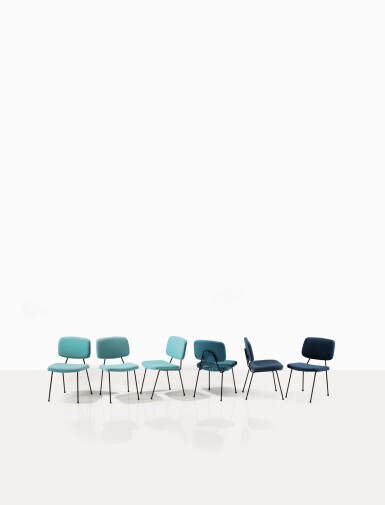 View full screen - View 1 of Lot 66. Six chaises CM196.
