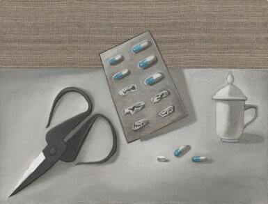 View full screen - View 1 of Lot 850. Mao Xuhui 毛旭輝 | Scissors and Tablets 剪刀和藥片.