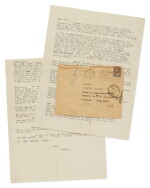 Hemingway, Ernest | Typed letter to Marcelline, announcing the birth of his first son and the publication of his first book