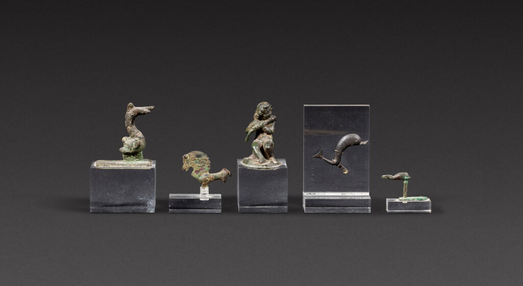 View full screen - View 1 of Lot 120. Five Bronzes, circa 1st/2nd Century A.D. and earlier.