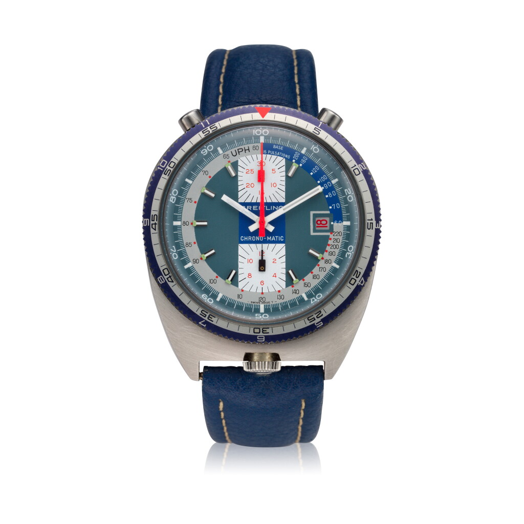 View full screen - View 1 of Lot 269. Reference 2117 Chrono-Matic A stainless steel chronograph wristwatch with date, Circa 1970 .