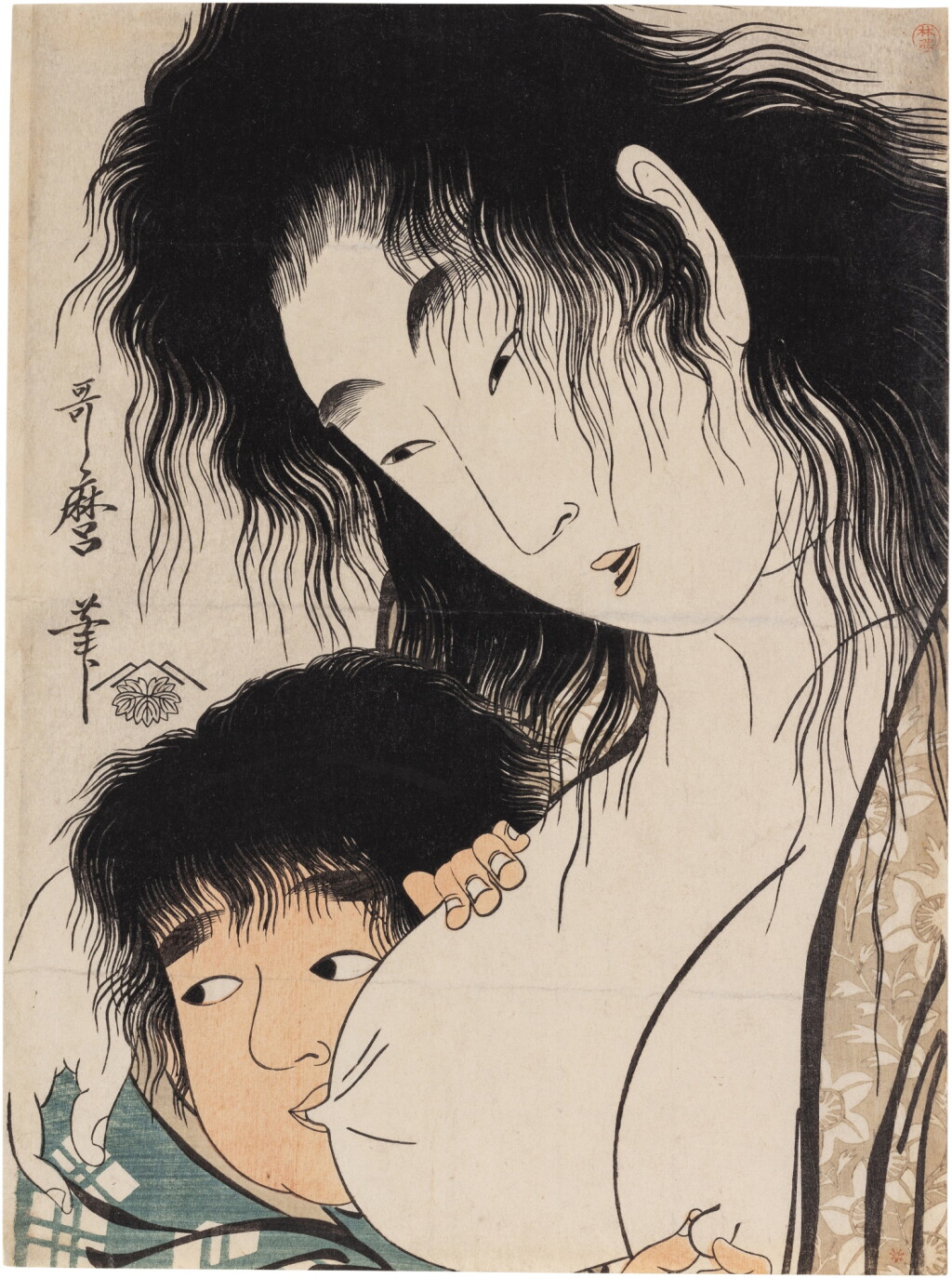 View full screen - View 1 of Lot 237. Kitagawa Utamaro (1754-1806) | Yamauba and Kintaro | Edo period, 19th century.