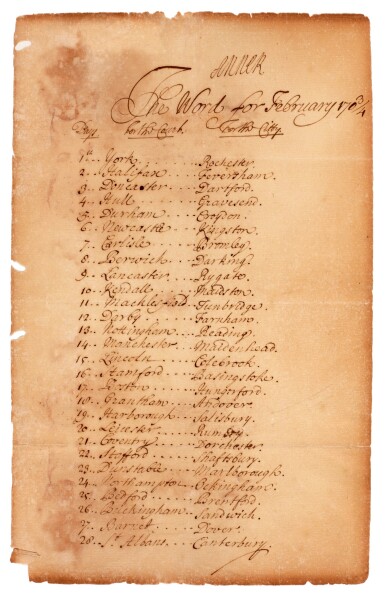 View full screen - View 1 of Lot 3. QUEEN ANNE | document signed, list of daily passwords, 1704.