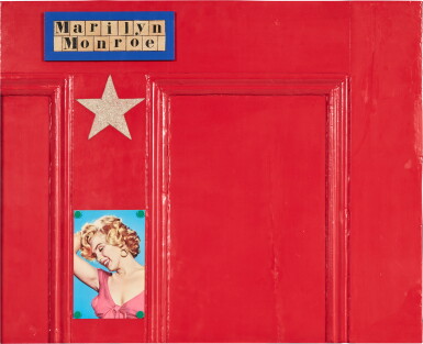 View full screen - View 1 of Lot 301. Piece of Marilyn Monroe's Dressing Room Door.