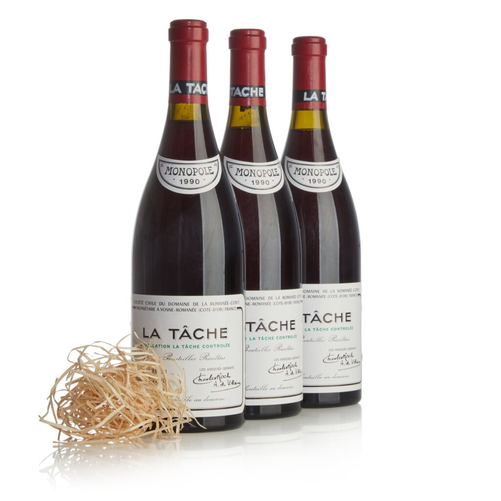 View full screen - View 1 of Lot 269. La Tâche 1990 Domaine de la Romanée-Conti (3 BT).