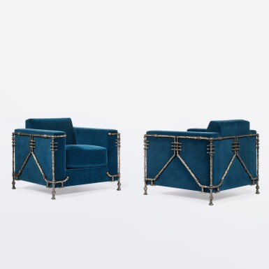 View full screen - View 1 of Lot 26. Pair of Armchairs.