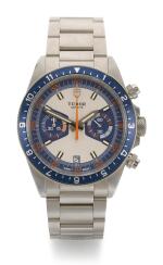TUDOR | HERITAGE CHRONO BLUE, REFERENCE 70330B STAINLESS STEEL CHRONOGRAPH WRISTWATCH WITH DATE AND BRACELET CIRCA 2019